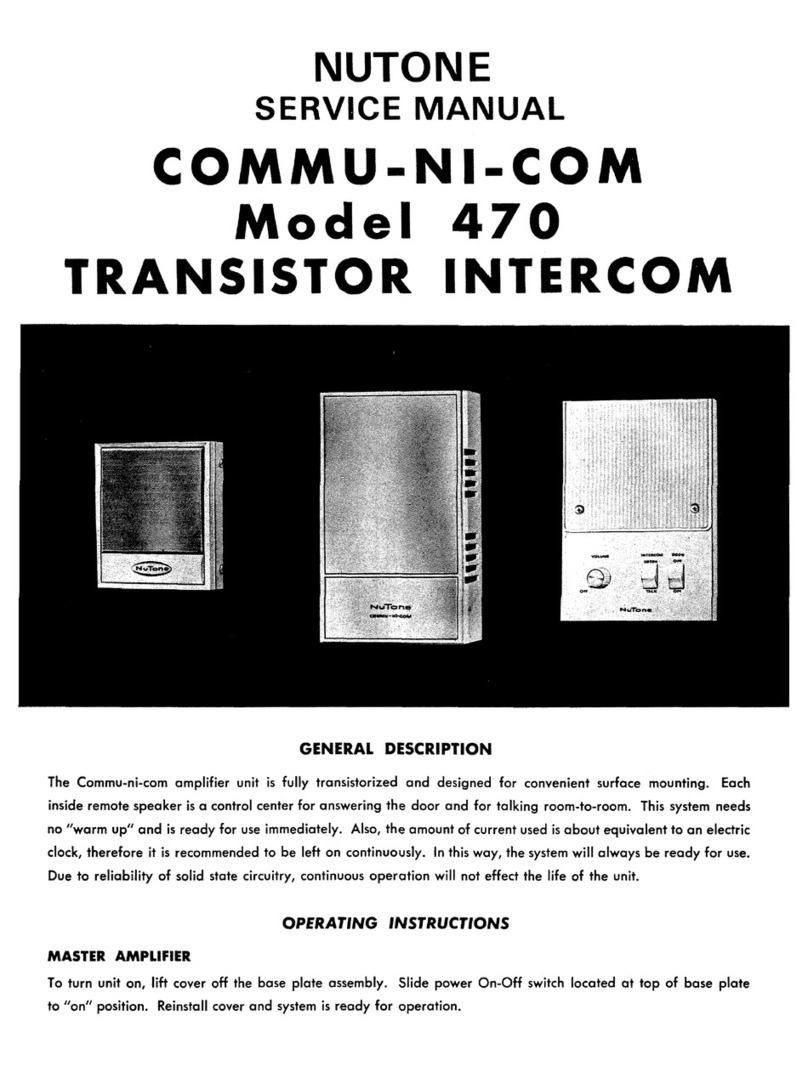 NuTone Commu-Ni-Com 470 User manual