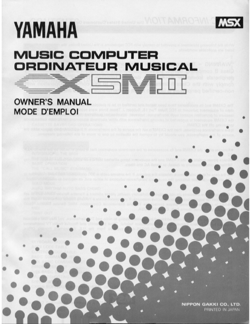 Yamaha CX5MII owner's manual