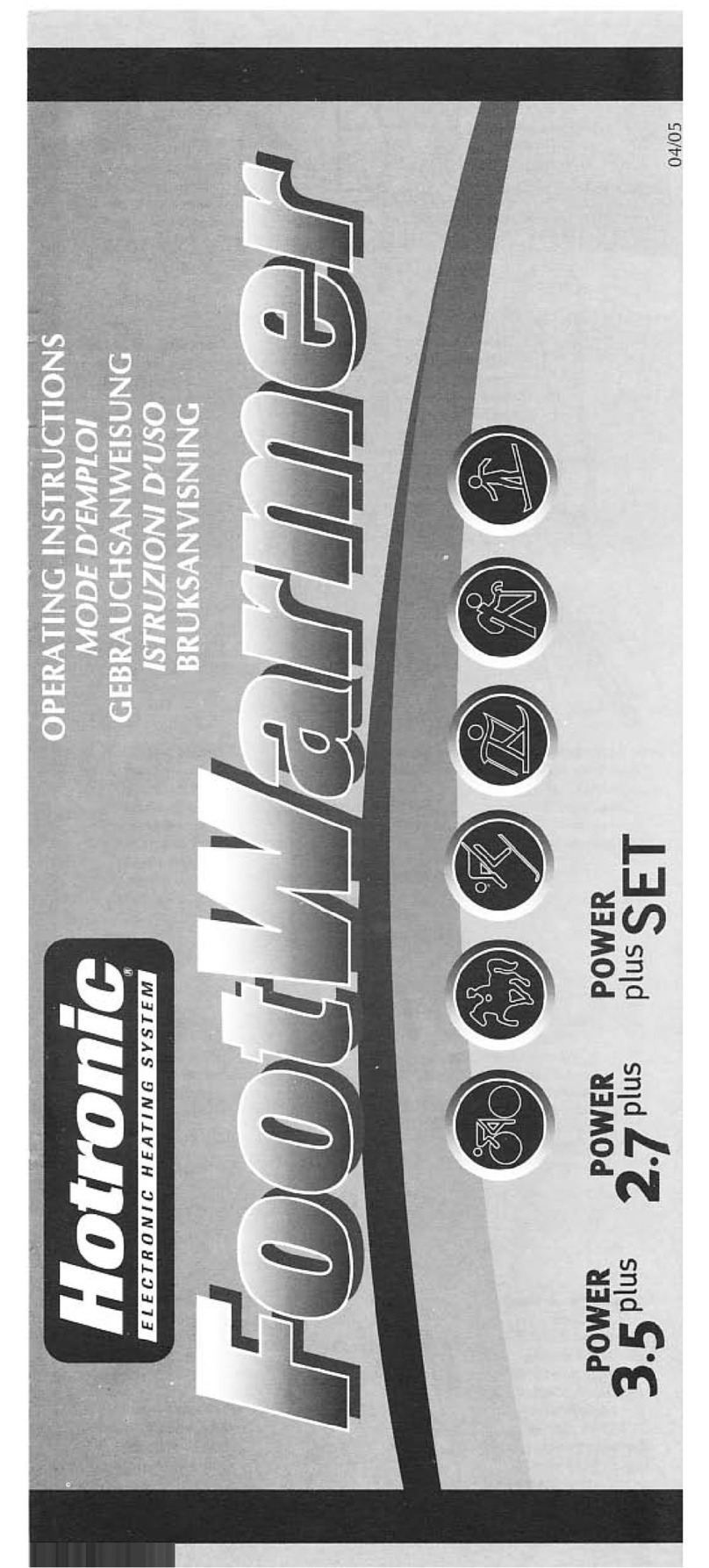 Hotronic Footwarmer Power 3.5 plus operating instructions