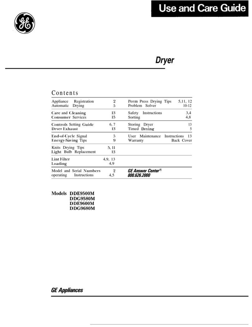 GE DDE9500M User manual