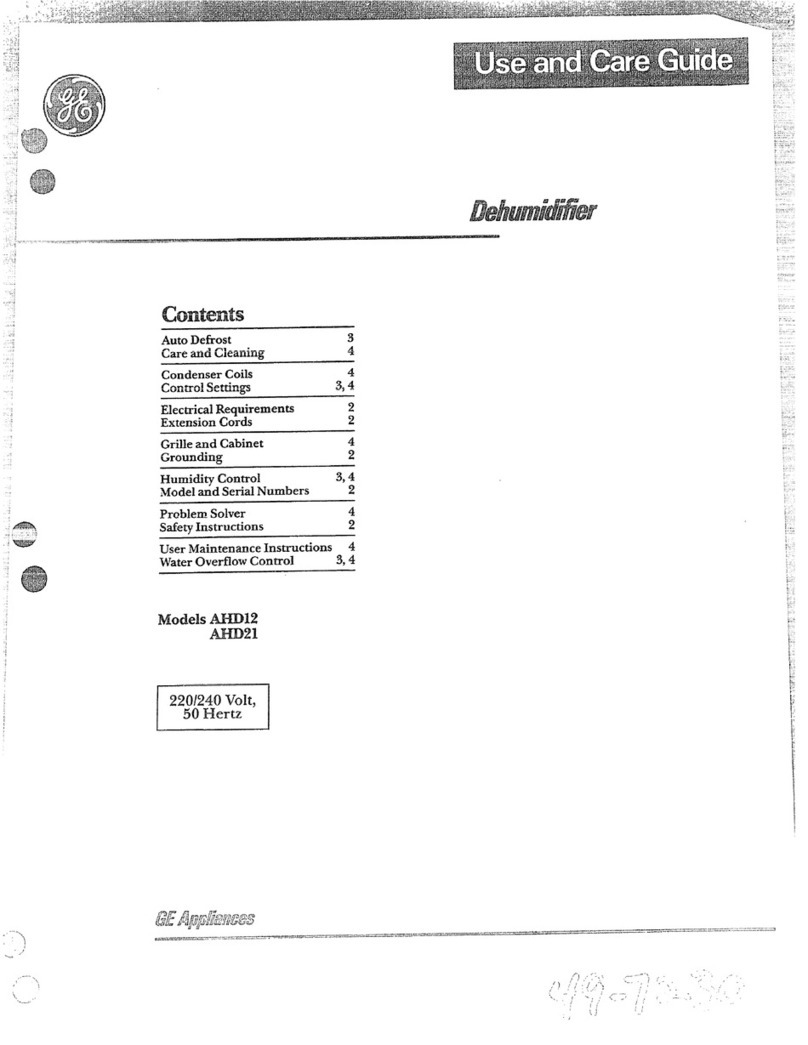 GE AHD12 User manual