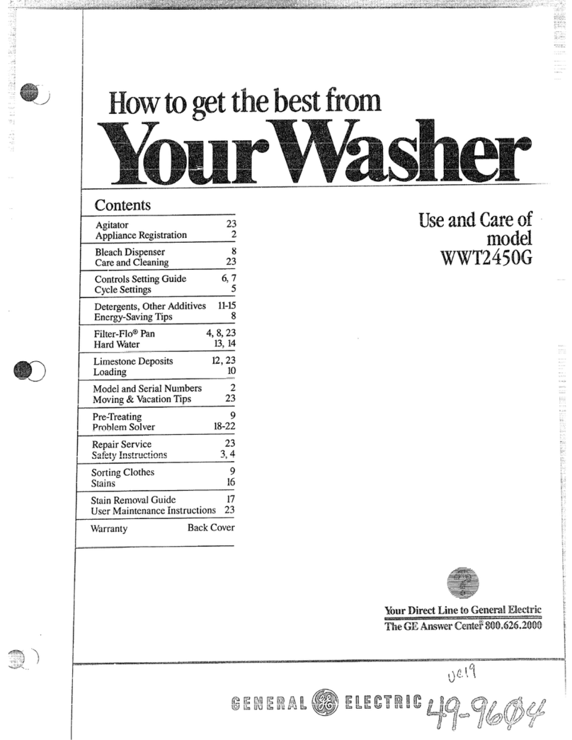 GE WWT2450G Installation instructions
