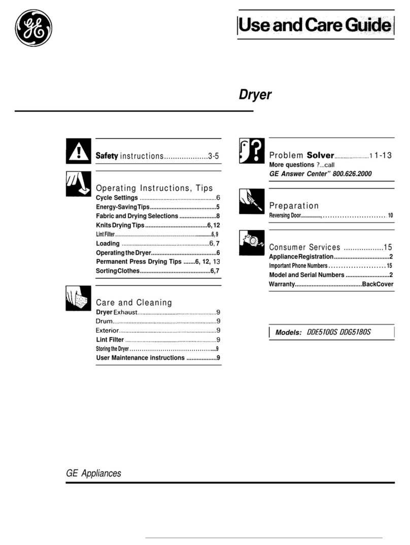 GE DDE5100S User manual