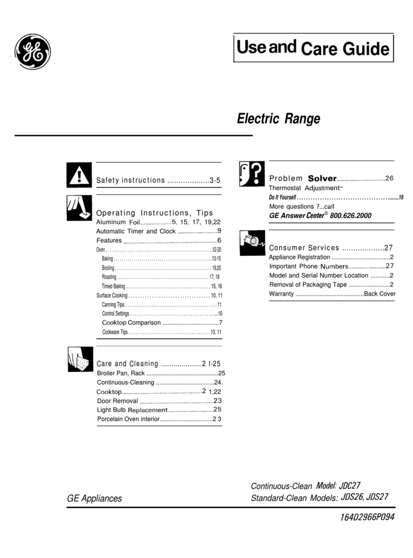 GE JDC27 User manual