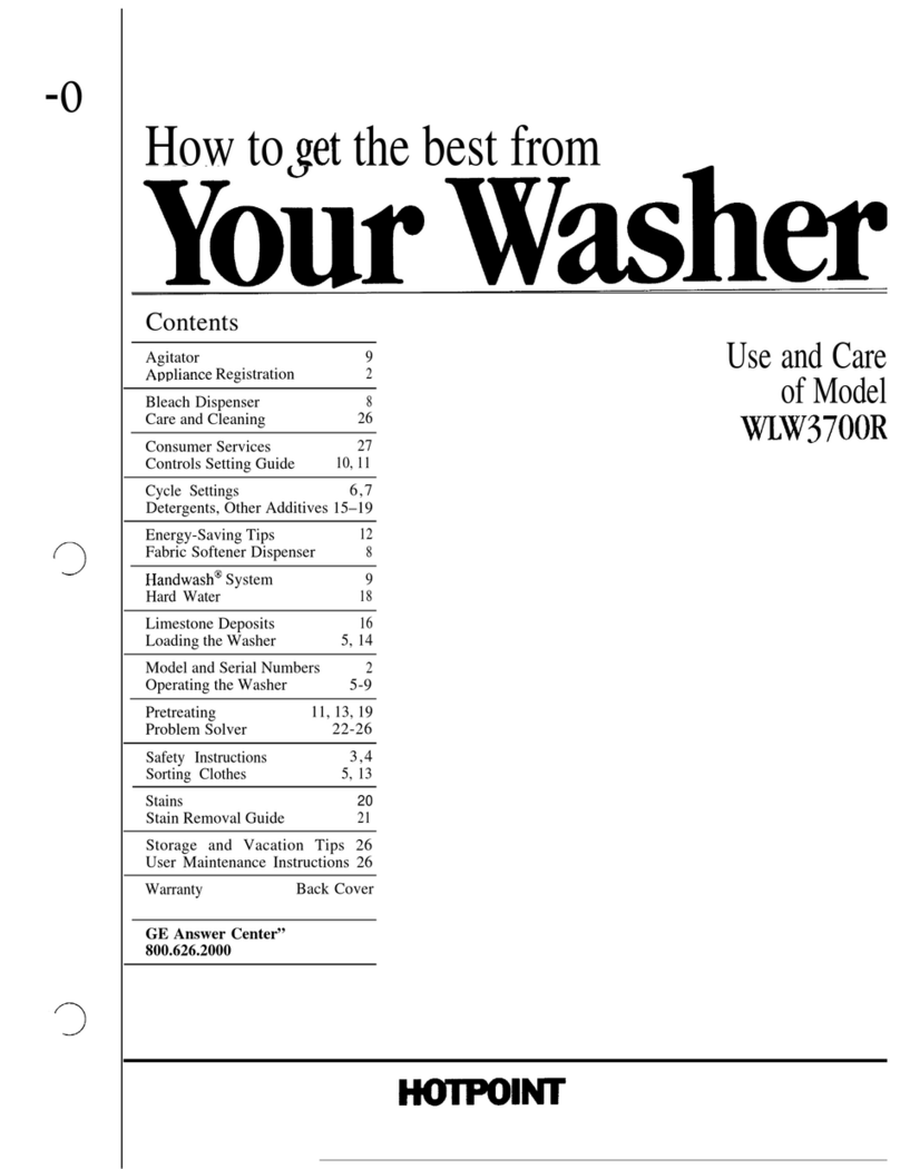 GE WLW3700R User manual