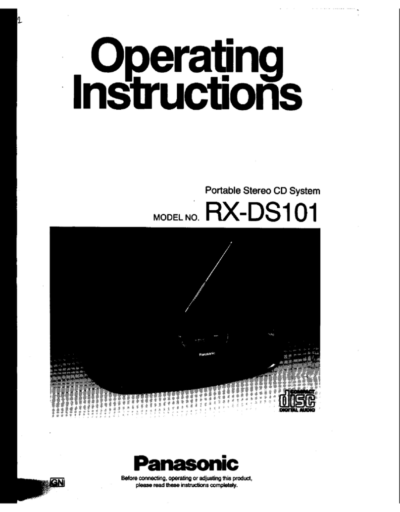 Panasonic RX-DS101 operating instructions