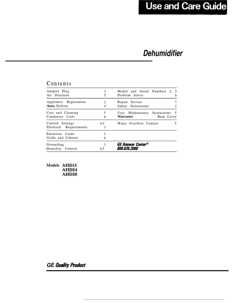 GE AHD15 User manual