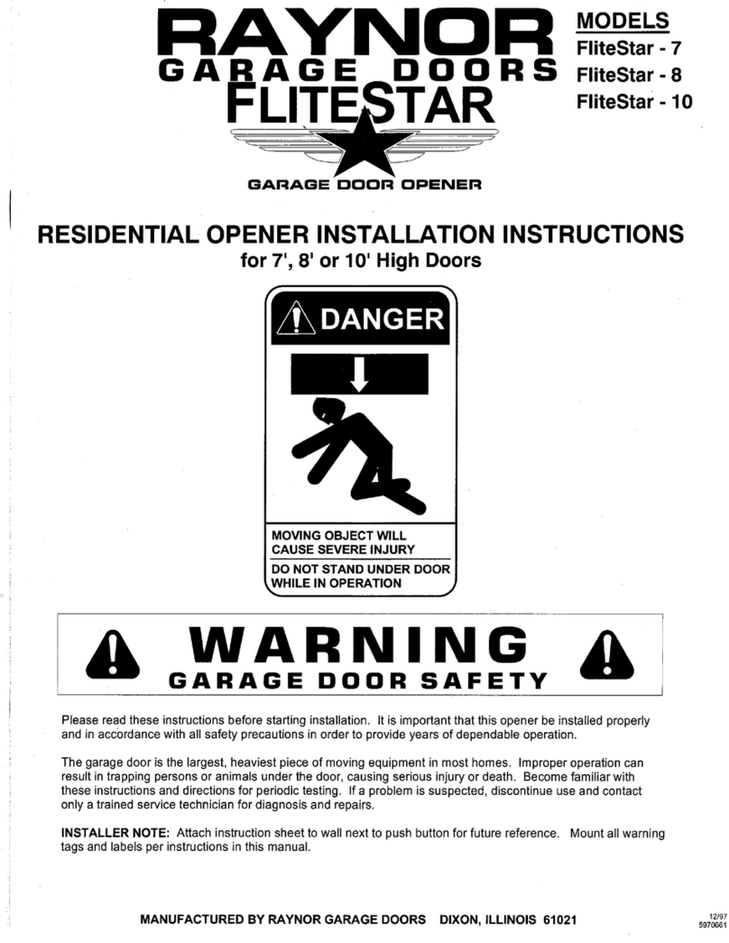 Raynor FliteStar-7 User manual