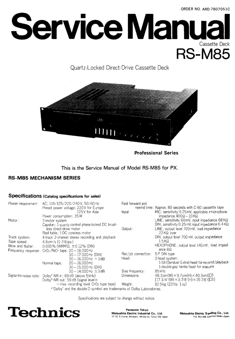 Technics RS-M85 Service manual