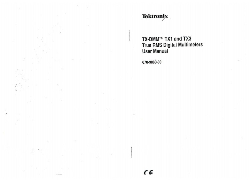 Tektronix TX-DMM TX1 User manual Tektronix TX-DMM TX1 User manual