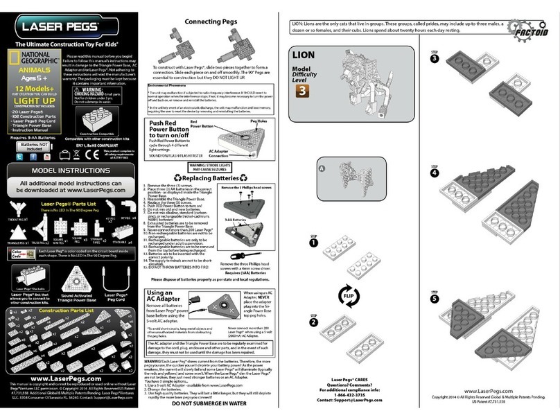 LaserPegs Lion Assembly manual