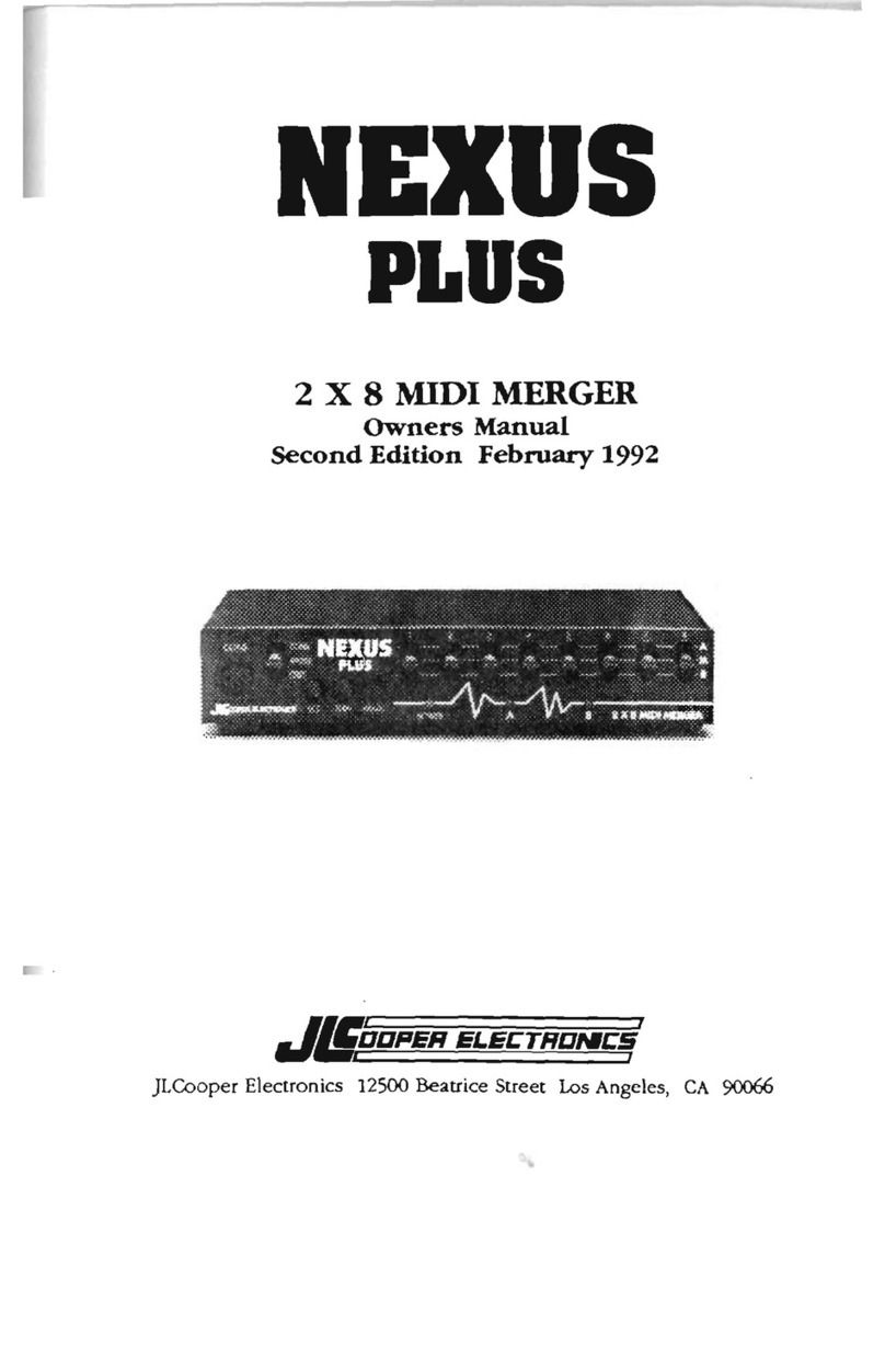 JLCooper Electronics Nexus Plus owner's manual