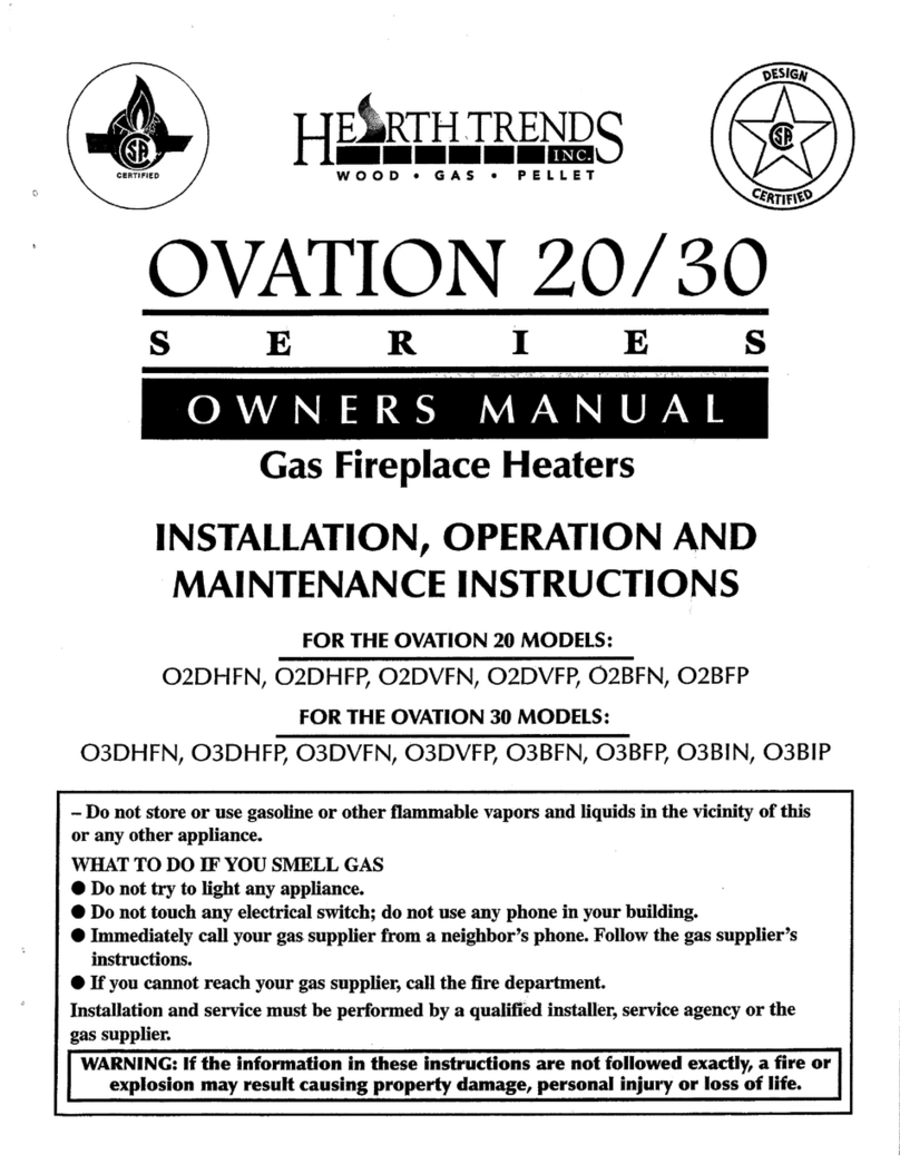 Hearth Trends Ovation 20 O2DHFN User manual