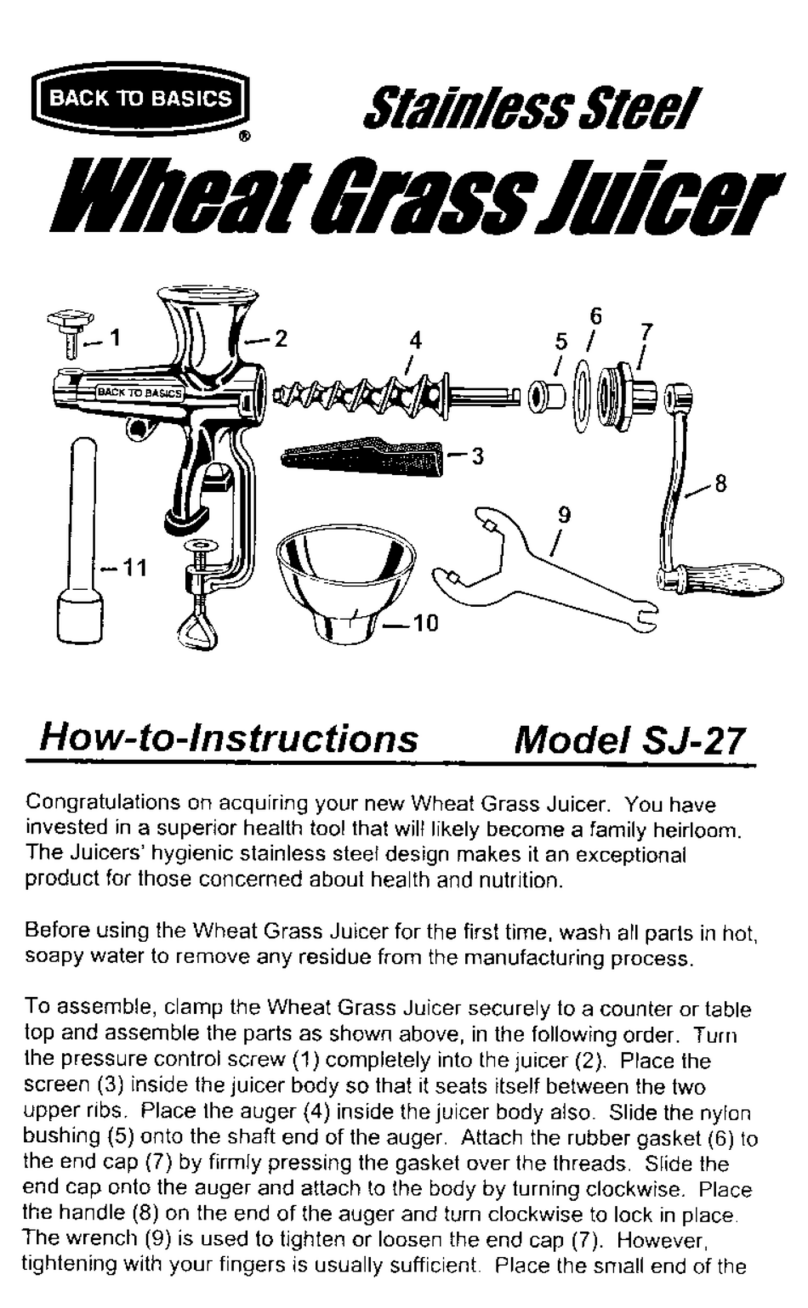 Back to Basics SJ-27 How-to-instructions