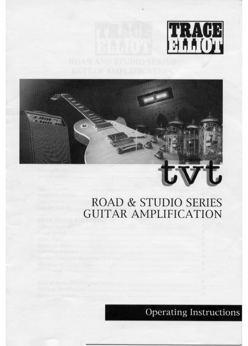 TRACE ELLIOT TVT9 operating instructions