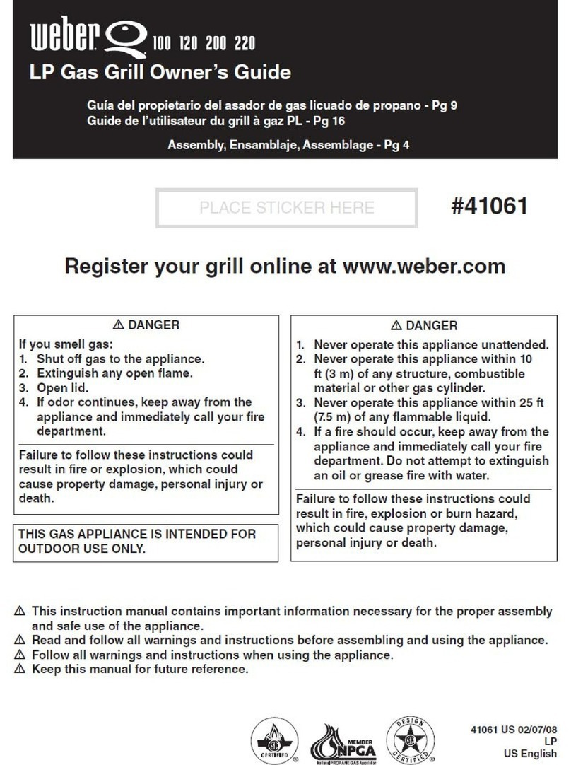 Weber 100 User manual