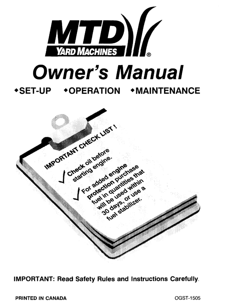 MTD OGST-1505E owner's manual