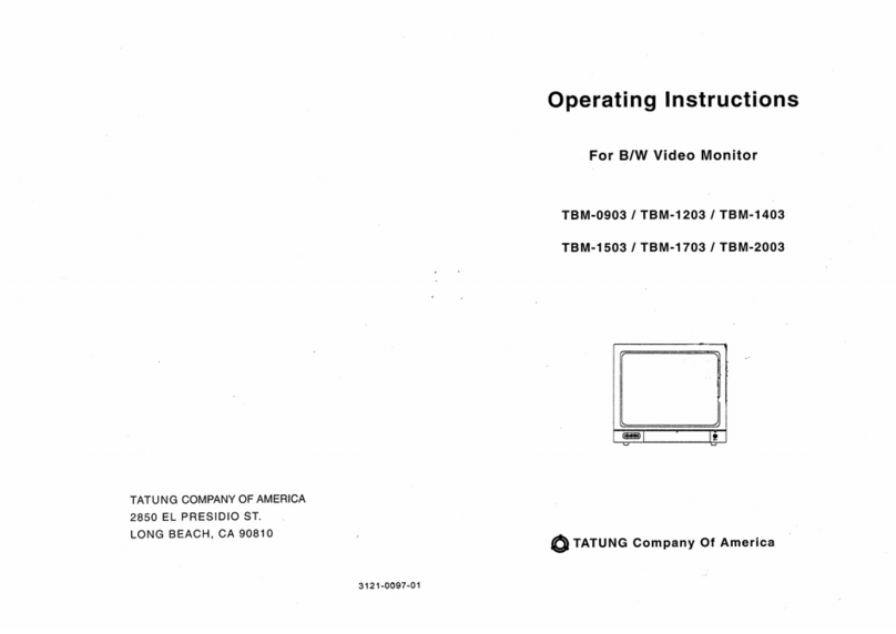 Tatung B/W Video Monitor TBM-0903 operating instructions