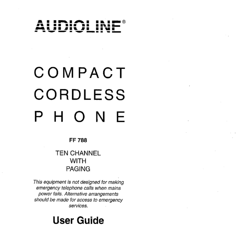 AUDIOLINE FF 788 user guide