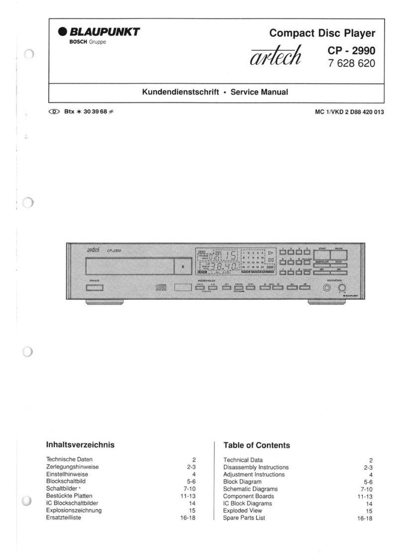 Blaupunkt Arlech CP-2990 User manual