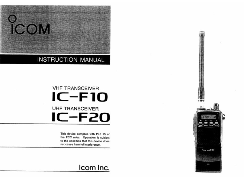 Icom IC-F10 User manual Icom IC-F10 User manual