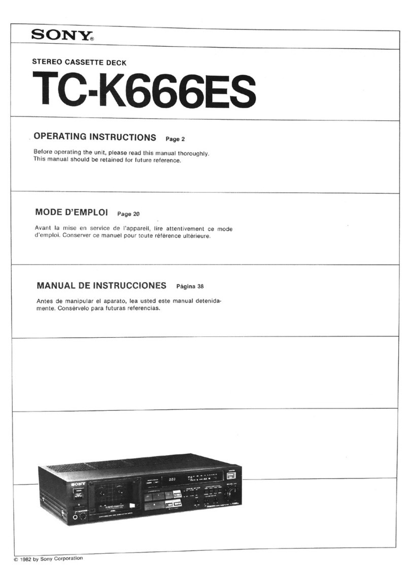 Sony TC-K666ES User manual