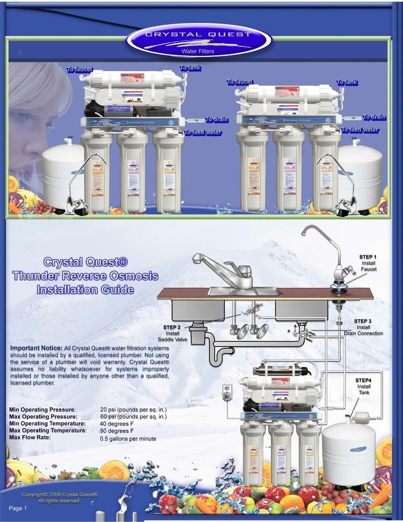 Crystal Quest Thunder Reverse Osmosis User manual