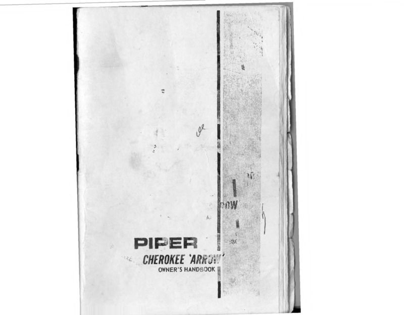 Piper Cherokee Arrow PA-28R-180 User guide