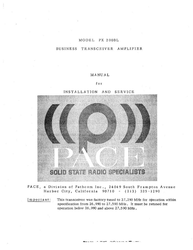 Pace PX 200BL Safety guide