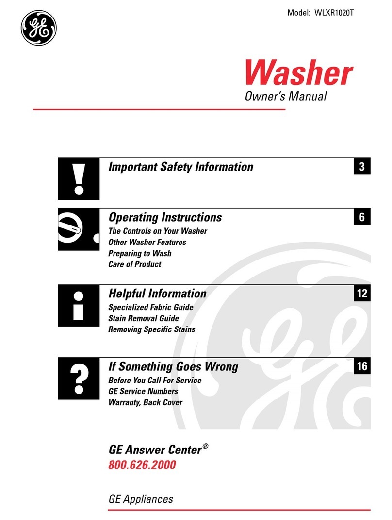 GE WLXR1020T User manual