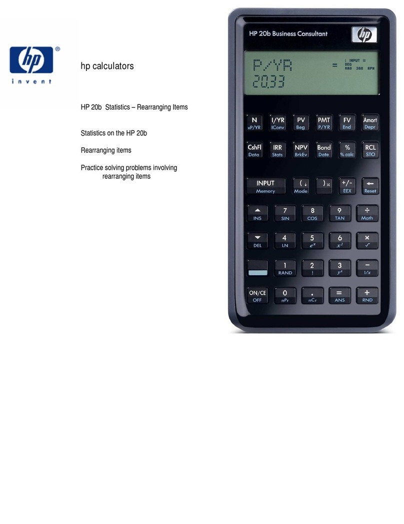 HP 20b Business Consultant User manual