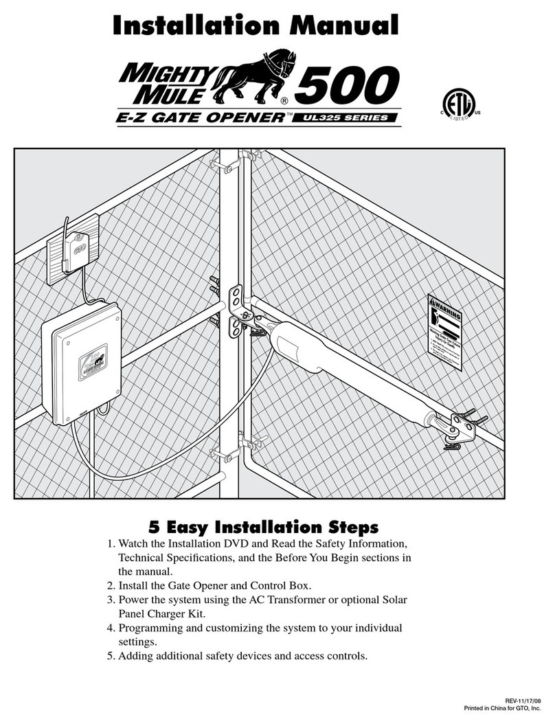 Mighty Mule 500 UL325 SERIES installation manual