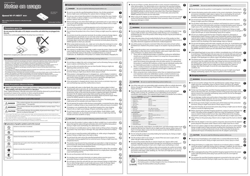 NEC Speed Wi-Fi NEXT WX01 User manual