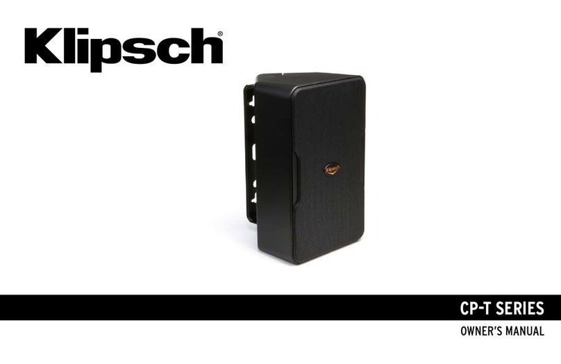 Klipsch CP-T Series User manual Klipsch CP-T Series User manual