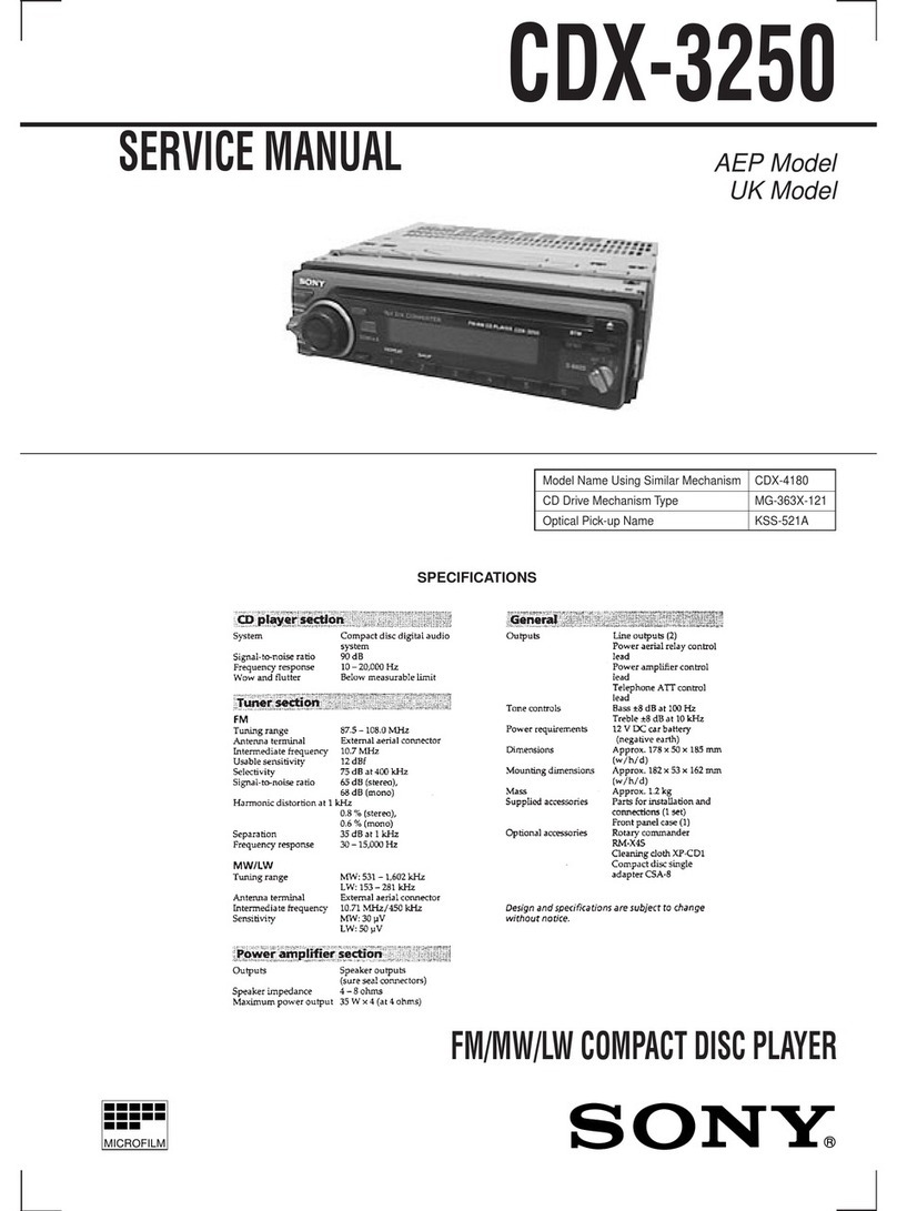 Sony CDX-3250 Service manual