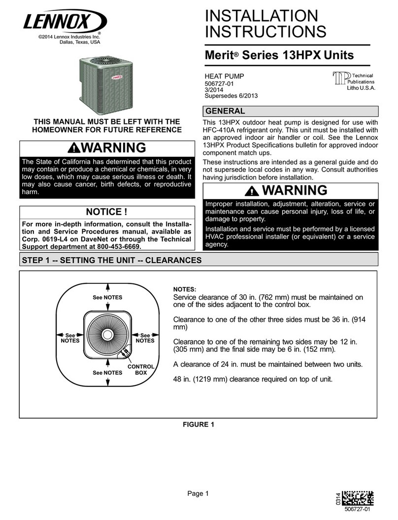 Lennox 13HPX User manual Lennox 13HPX User manual