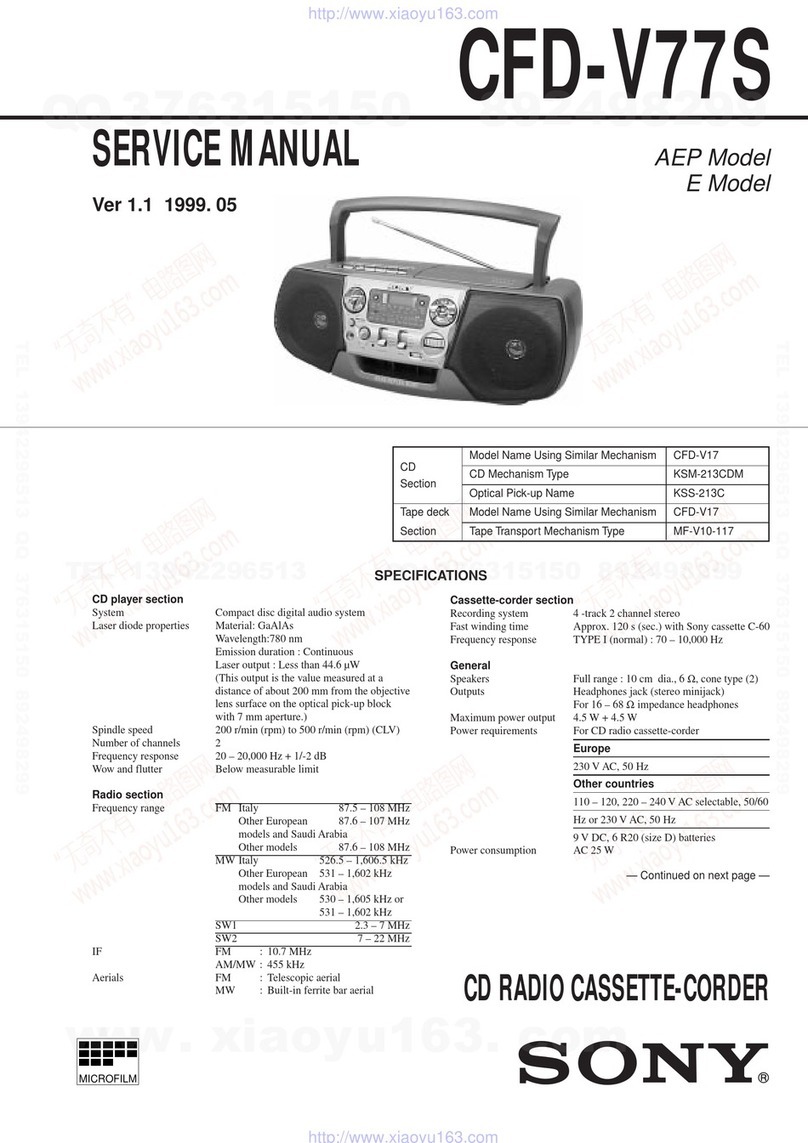 Sony CFD-V77S User manual Sony CFD-V77S User manual