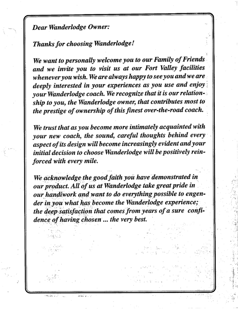 Bluebird 1998 41' Wanderlodge LXi User manual