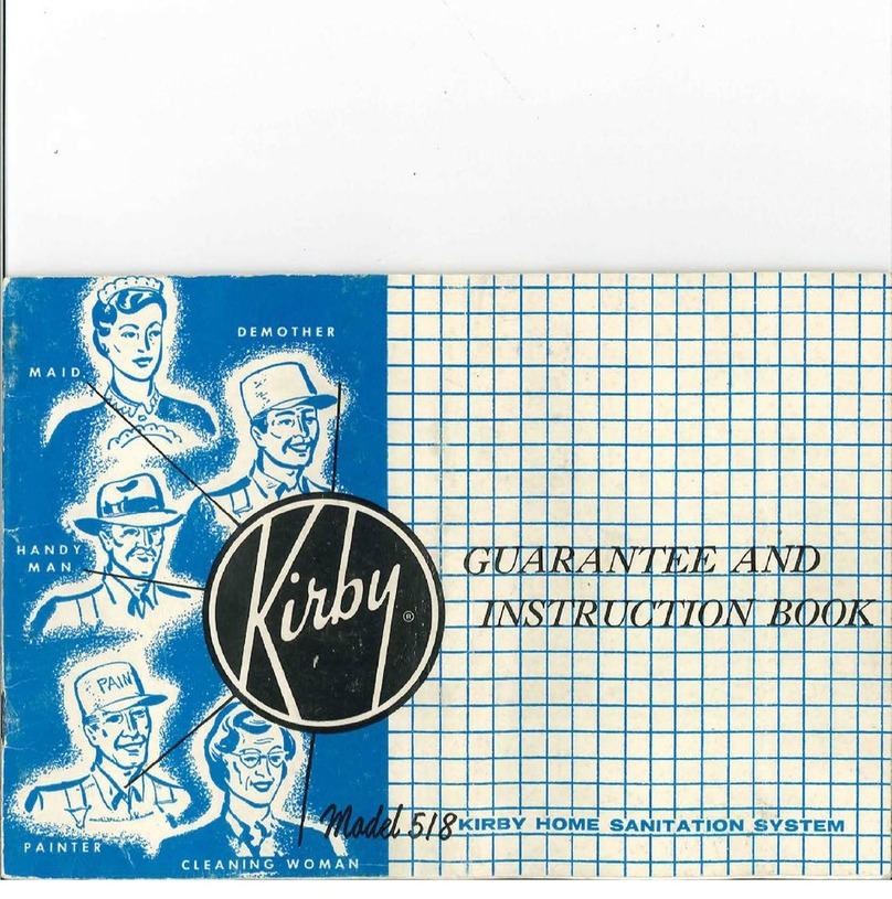 Kirby 518 Guarantee and instructions