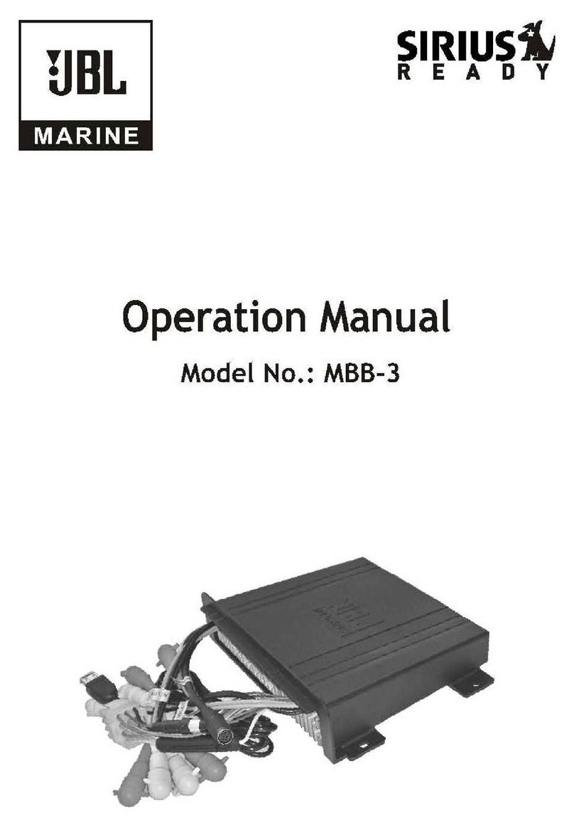 JBL MBB-3 User manual