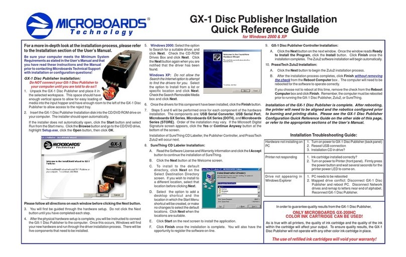 MicroBoards Technology GX-1 User manual