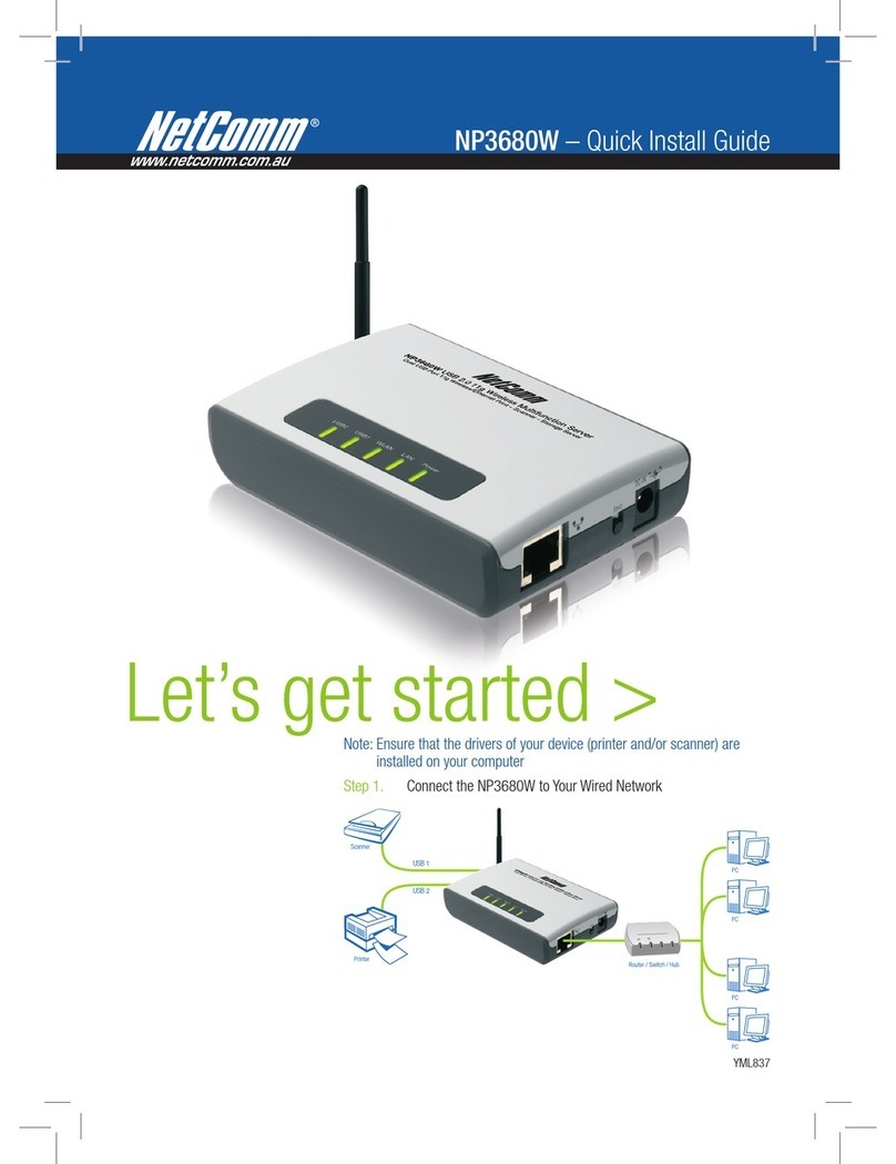 NetComm NP3680W Quick install guide