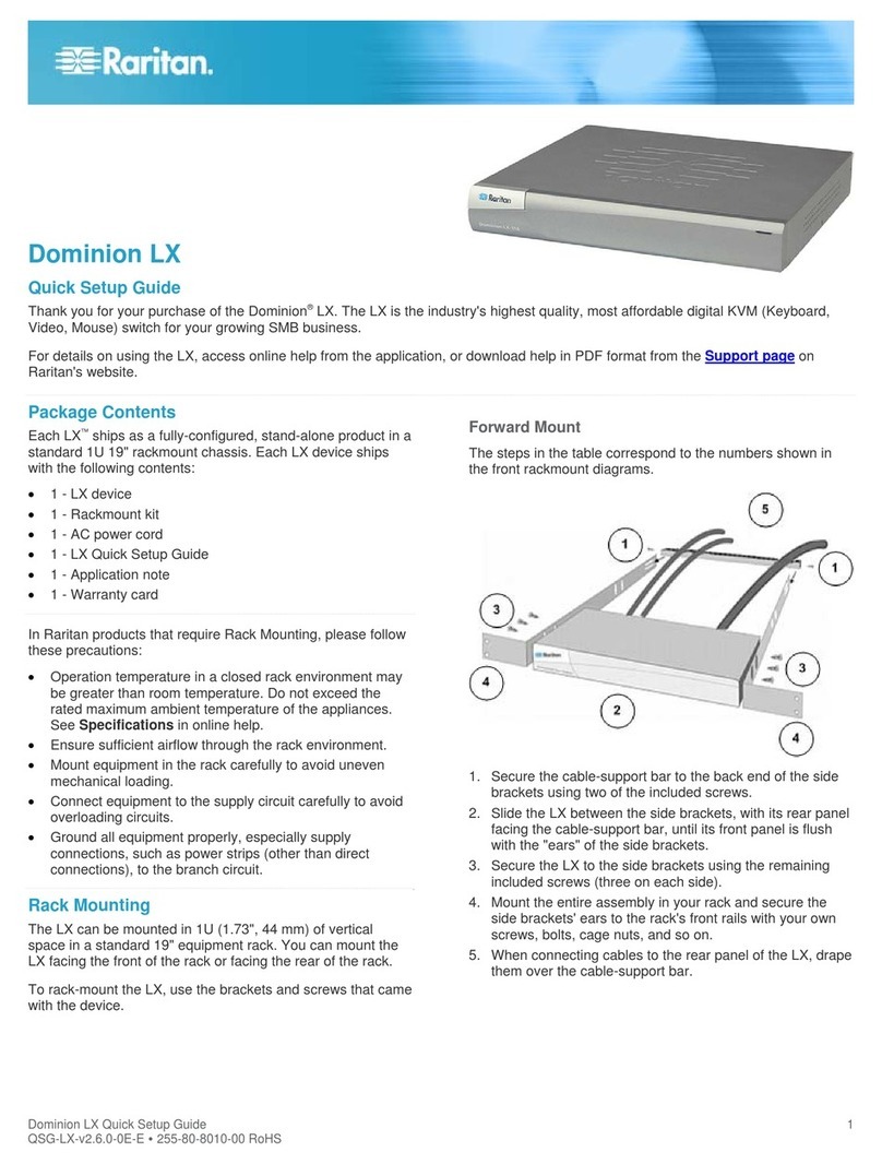 Raritan Dominion LX User manual