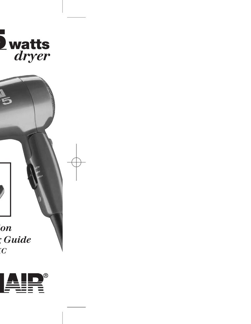 Conair 124XC User manual