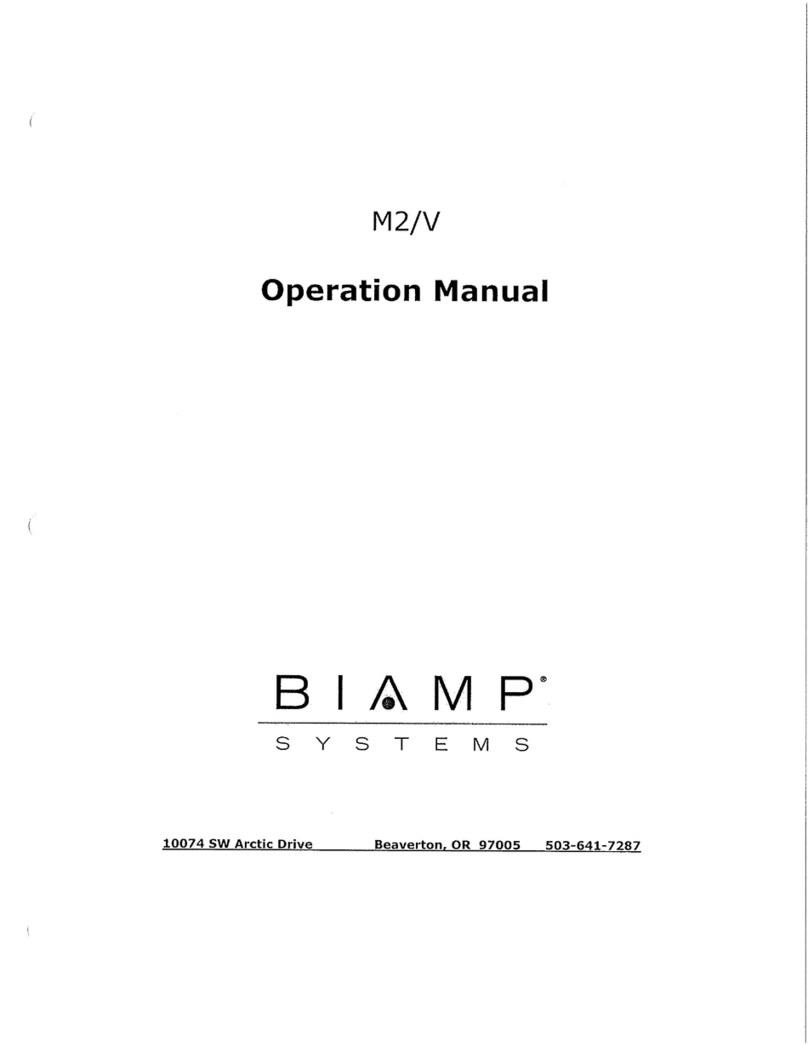 Biamp M2/V Operation manual