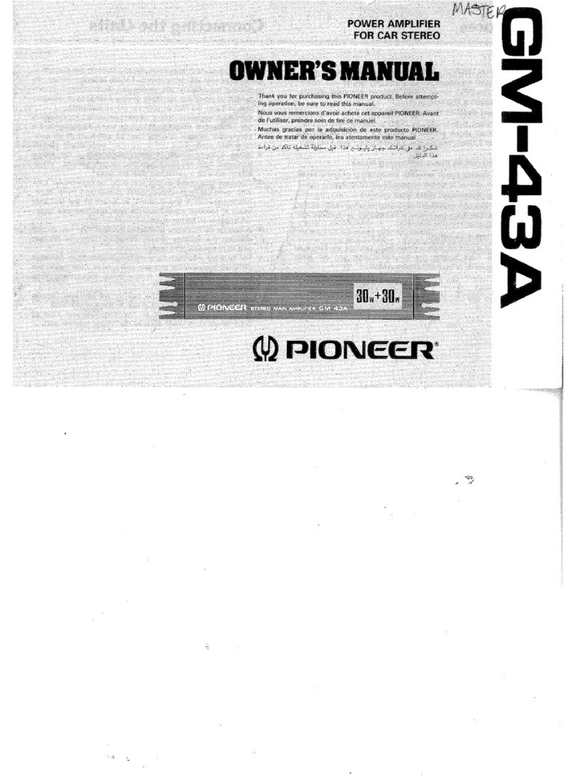 Pioneer GM-43A owner's manual