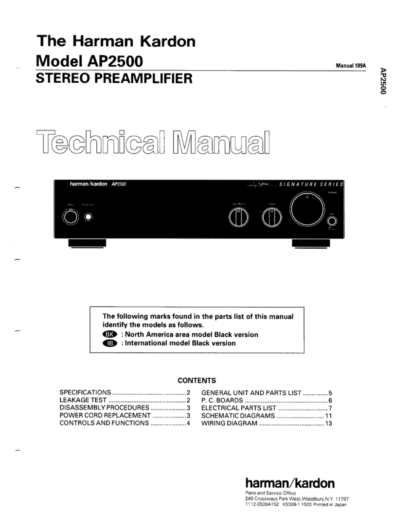 Harman Kardon AP2500 User manual