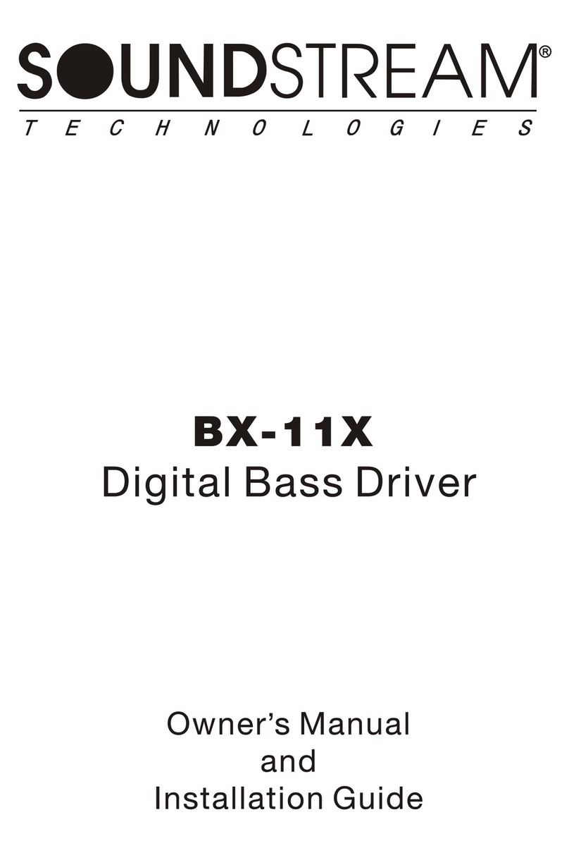 Soundstream BX-11X Owner's manual and installation guide