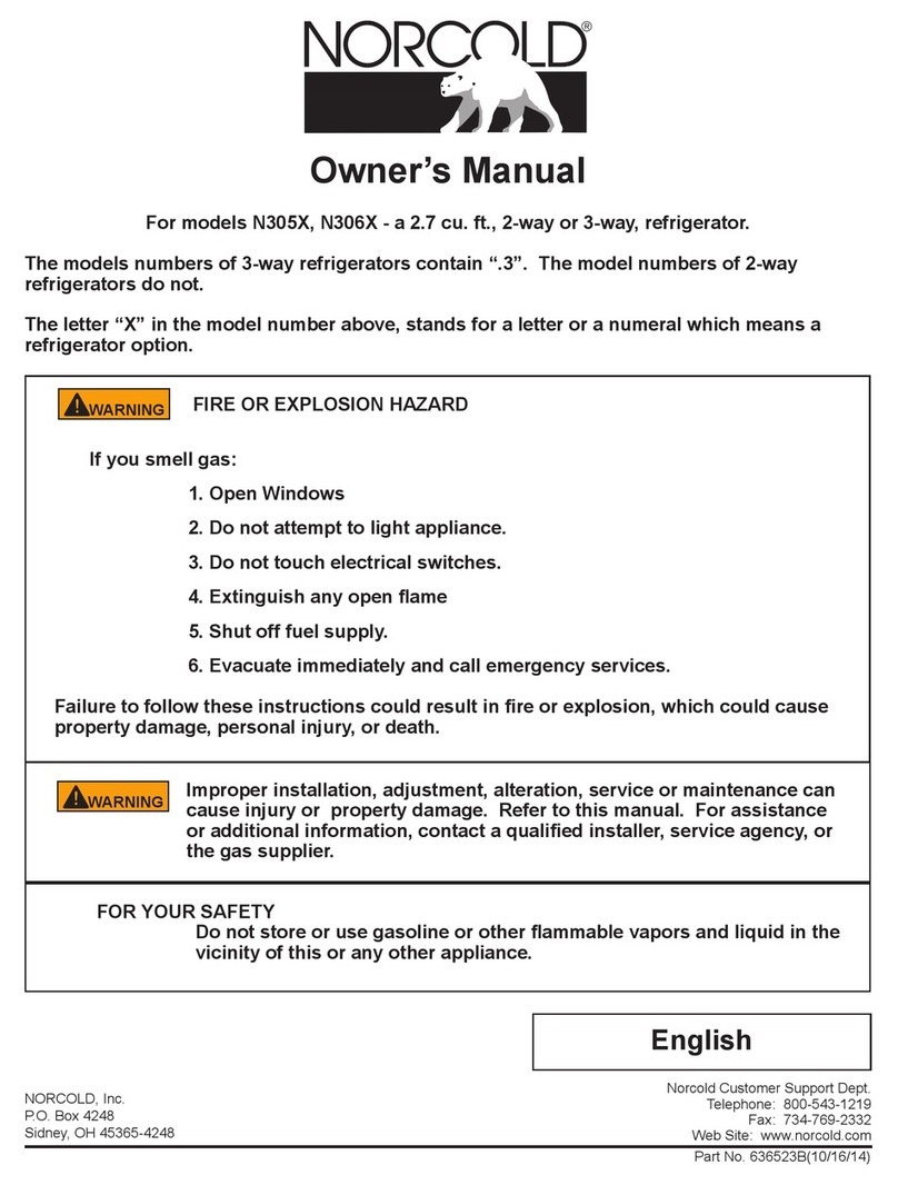 Norcold N305X User manual