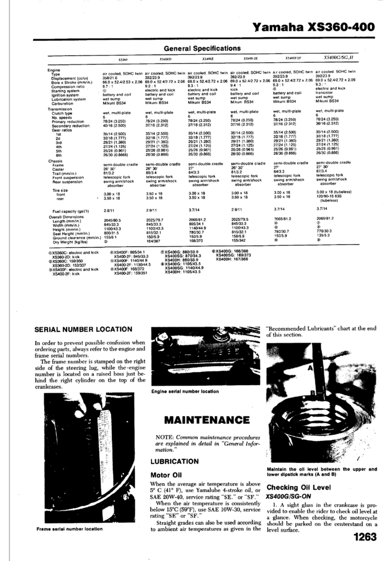 Yamaha XS360 Service manual